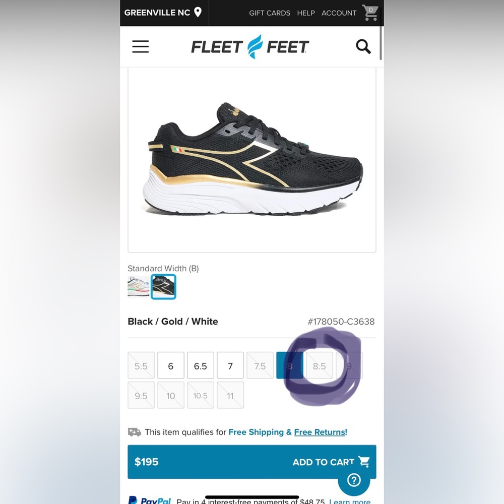 Diadora Equipe Atomo size 8.5